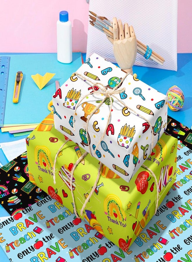 هواف ورق تغليف هدايا للمعلمين من HOWAF، ١٢ ورقة، مناسب للأعمال اليدوية، ورق تغليف هدايا شكر للمعلمين، زينة هدايا أسبوع تقدير المعلمين، هدايا حفلات أسبوع تقدير المعلمين - Image 5